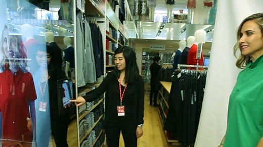 Futuristic Dressing Room Mirror Limits Pains of Trying on Clothes