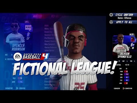 Customizing my Fictional League in Super Mega Baseball 4