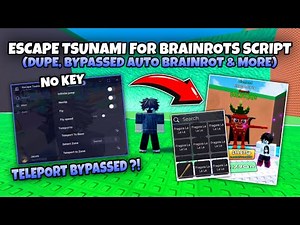 FREE Escape Tsunami For Brainrots Script NO KEY | TELEPORT BYPASSED, AUTO BRAINROT, SPEED GUI & MORE