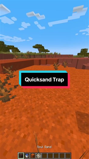 wouldn’t wish this on anyone, not even my worst enemy 💀😭 // #minecraft #trap #quicksand #hidden