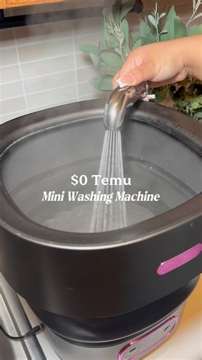 the perfect mini washer to take on the go!🧦🧺🔍code: kbu7257 in the Temu app click the 🔗 in my bio