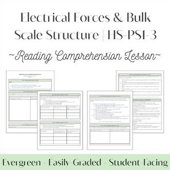 Electrical Forces & Bulk Scale Structure Reading Comprehension Lesson | HS-PS1-3