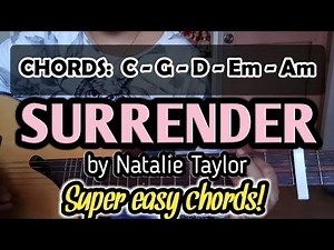 Surrender - Natalie Taylor Super Easy Chords | Guitar Tutorial
