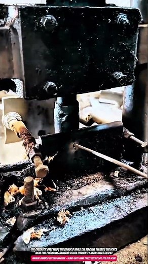 Manual Bamboo Cutting Machine – Heavy-Duty Hand Press Cutter 500 pcs per hour