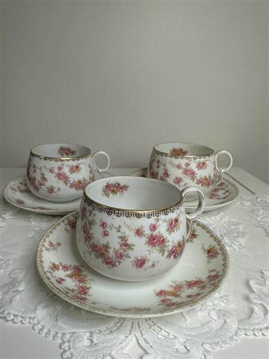 Noritake Nippon 1912 Tea Set – 3 Cups & Saucers, Antique Floral Porcelain - Etsy Australia
