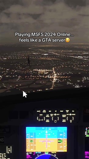 Flying in Microsoft Flight ✈️ Simulator 24 Online descending to 5,000 FT🛬 almost on final approach and a jet suddenly comes right at me. It’s basically like a GTA server at this point😂 #flightsimulator #aviation #flywithpilotnick #pilottok