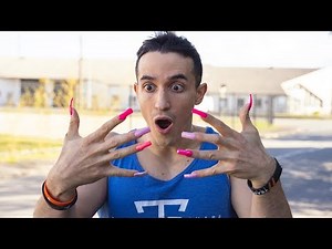 ACRYLIC NAILS FOR 24 HOURS !! (extreme)