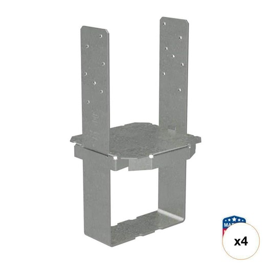 Simpson Strong-Tie CBSQ Galvanized Standoff Column Base for 8x8 Lumber with SDS Screws - The Home Depot