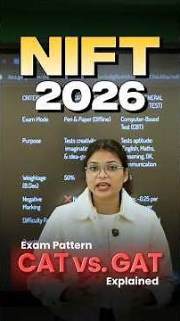 NIFT Exam Pattern 2026: CAT vs. GAT Explained #nift #fashiondesign #niftentranceexam