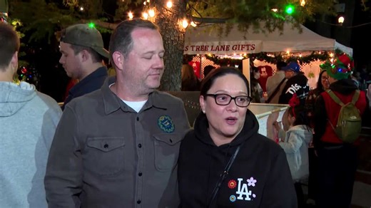 Christmas Tree Lane lights flicker back to life after LA fire