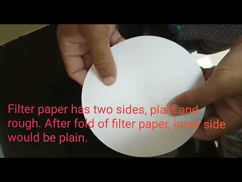 How to fold a laboratory filter paper