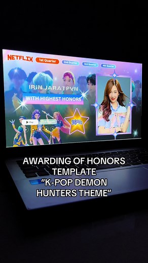 K-Pop Demon Hunters Honors Template for Award Ceremonies