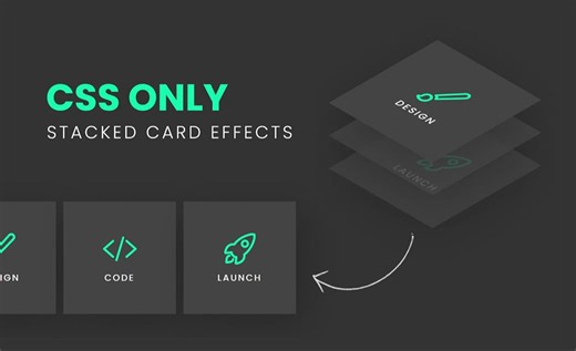 使用HTML和CSS制作简单的堆叠卡悬停效果 | 源码下载