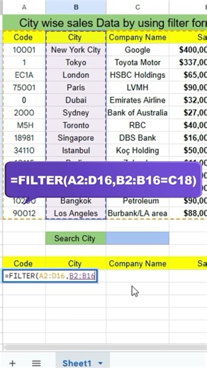 Filter Google Sheets Data INSTANTLY with One Click!