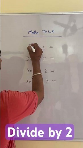 Divide by 2 in Easy Way | Fast Maths Trick 🔢✌️ #shorts