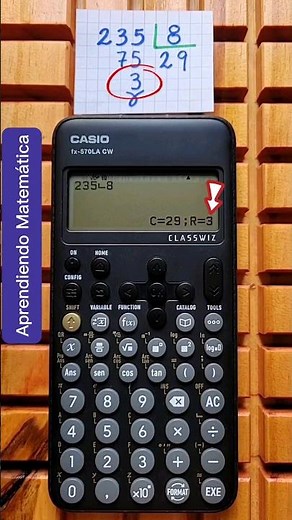 QUOTIENT and REMAINDER of a DIVISION with the SCIENTIFIC CALCULATOR 😎 Casio fx-570 LA CW
