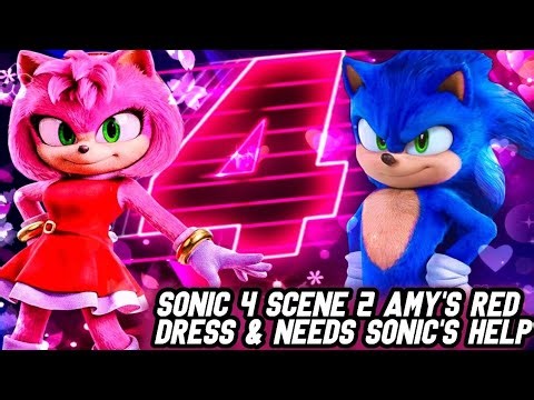 Sonic 4 Scene 2 Amy's Red Dress She Needs Sonic's Help #sonamy 🩷💙