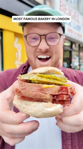 968K views · 12K reactions | Visiting the most famous bakery in London 說 And now there’s only 1, does that mean the debate of which was is better has to stop?! ⭐️ If you can’t take a date, take a mate! #bricklane #london #londonfood #foodie #foodporn #cheapeats #bakery #baking #bagel #lunch #food #reels | eatingwithtod | Facebook