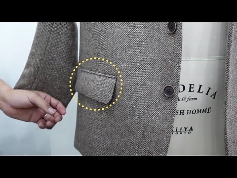 Sewing Tutorial for Flap Pockets on a Men's Tailored Jacket