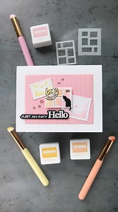 I love this little Postage Collage Die and Stencil from Waffle Flower Crafts! It's currently a free gift with any $60 purchase from their new release. Check out my supply list here: https://ldli.co/e/nqx99o6 | Cathy Zielske Design
