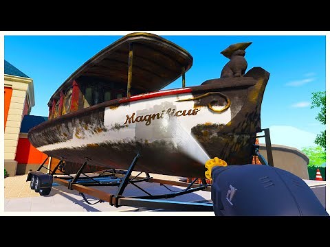 Pressure Washing The Filthiest Boat I've Ever Seen - PowerWash Simulator
