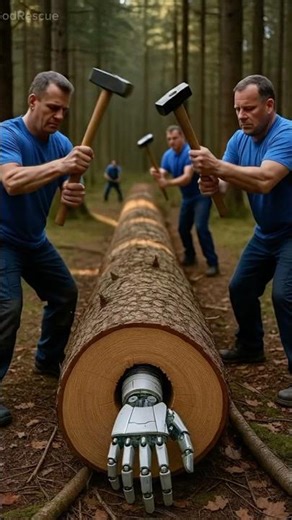 Rescue Robot Stuck in Tree #animals #shorts