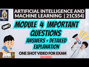 AIML Module 4 Important Questions | ONE SHOT VIDEO FOR EXAM | VTU 5th sem| AIML #21cs54 #aiml #vtu