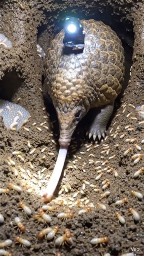 Tiny Explorer Cam: A Day in the Life of a Pangolin 🐾📹 ।#shorts #animalpov #nature #microcamera