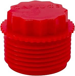 Caplugs P-68B P Series – Plastic Threaded Plug for NPT/NPS Pipe Fittings, 40 Pack, Red HD-PE, Thread Size NPS 3/4" Tapered & Straight, Temporary Seals, Thread Protection, Leak Prevention (99394678)