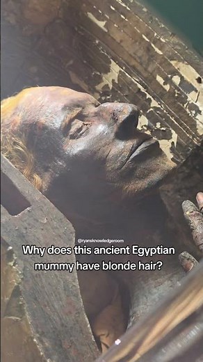 Why does this ancient Egyptian have blonde hair?