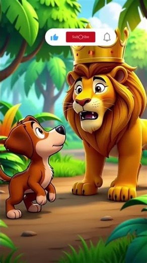 “Cartoon Dog vs Lion | Jungle Fight Story | 30 Seconds Animation”
