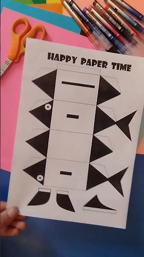 Cute Paper Fish 🐟 | Easy Printable Paper Craft | Cut & Fold #diy #artandcraft#happypapertime #paper