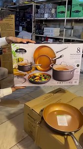 USA Lot Gotham Pro Hard Anodized Ceramic Titanium 8pcs Cookware Set #fyp #cooking #kitchenware | Warsak Imported Collection