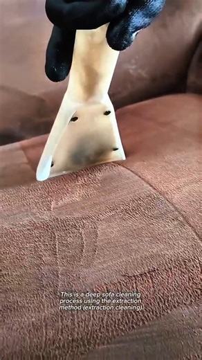 Professional Sofa Deep Cleaning Process | Upholstery Extraction Tool Removing Dirt & Bacteria
