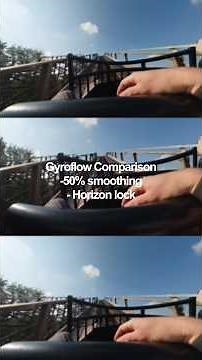 Gyroflow settings difference. Shot on a GoPro Hero 13