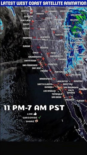 7am WEST US Tue Mar 18 Weather Update – Current Satellite Video & Storm Tracking