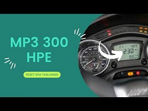 Resetting the service light on the Piaggio MP3.