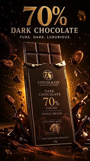 COCOA & CO — Luxury Chocolate Product Animation 🍫 | 3D Motion Design