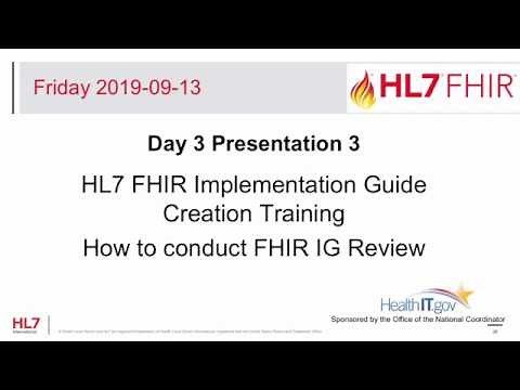How to Conduct FHIR IG Review - FHIR Implementation Guide Creation Training