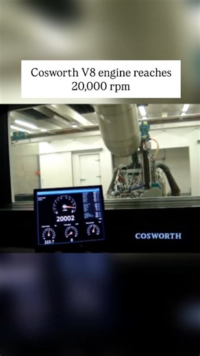 Epic_grandprix on Instagram: "The Cosworth CA2006 engine on the test bench, reaching over 20,000 rpm. The CA2006 was a 2.4-litre V8 engine used by Williams in 2006. It produced about 755 bhp @ 19,250 rpm. The 2006 season saw the highest rev limits in the history of Formula One, at well over 20,000 rpm, before a 19,000 rpm mandatory rev limiter was implemented for 2007. Cosworth was able to achieve just over 20,000 rpm on track."