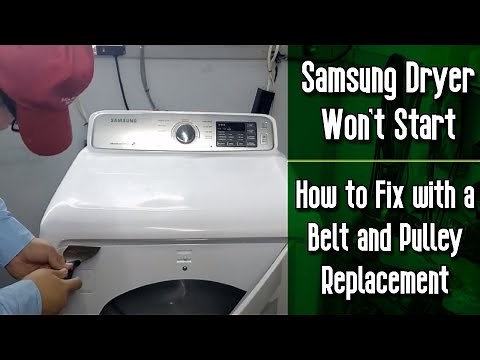 Samsung Dryer Belt Replacement - Fix a Samsung Dryer That Won't Start / Samsung Dryer Won't Spin