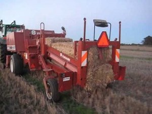 John Deere 6420 with Hesston 4600