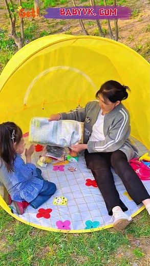 Portable Kids Camping Tent: Sun Shade Playhouse Every Kid Loves #campinggear