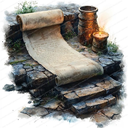 24 forntida skriftrullar | Glödande historiskt manuskript | Utskrivbar akvarell clipart | Högkvalitativa JPG-bilder | Papperspyssel | Skräpjournal - Etsy Sverige