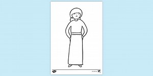 Jack's Mother Colouring Sheet