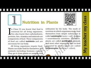 class 7 Science chapter - 1 Nutrition in plants explanation in kannada part -1