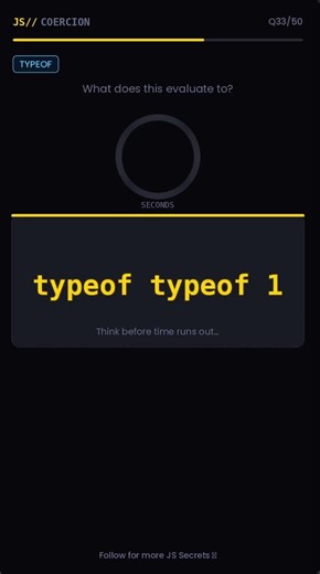 typeof typeof 1 in JavaScript 🤯 | Type Coercion Explained (JS Interview Question)