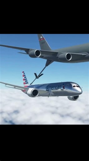 A Passenger Jet Needs Fuel Too So It Gets Midair Refueled 😄✈️⛽#WeirdAviation #AerialRefueling