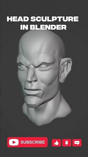 I Create a Stylized Man Head Sculpture In Blender Like a Pro!