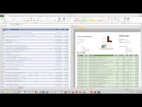 Xactimate Estimate in Excel